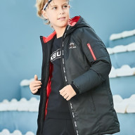 Детский пуховик KELME Boy's Mid-Length Down Jacket Black - Детский пуховик KELME Boy's Mid-Length Down Jacket Black