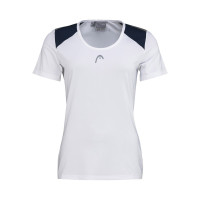 Футболка женская HEAD Club 22 T-Shirt W 814431-WHDB-L, р.L, 92% полиэстер, 8% эластан, ,белый