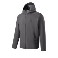Демисезонная куртка KELME Hooded Fleece-lined Knit Cardigan Dark Grey - Демисезонная куртка KELME Hooded Fleece-lined Knit Cardigan Dark Grey
