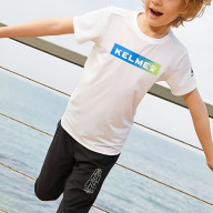 Детская футболка KELME Running Short Sleeve T-Shirt Kid White - Детская футболка KELME Running Short Sleeve T-Shirt Kid White