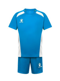 Детская футбольная форма KELME Short Sleeve Football Kid Set (Light Blue/White)