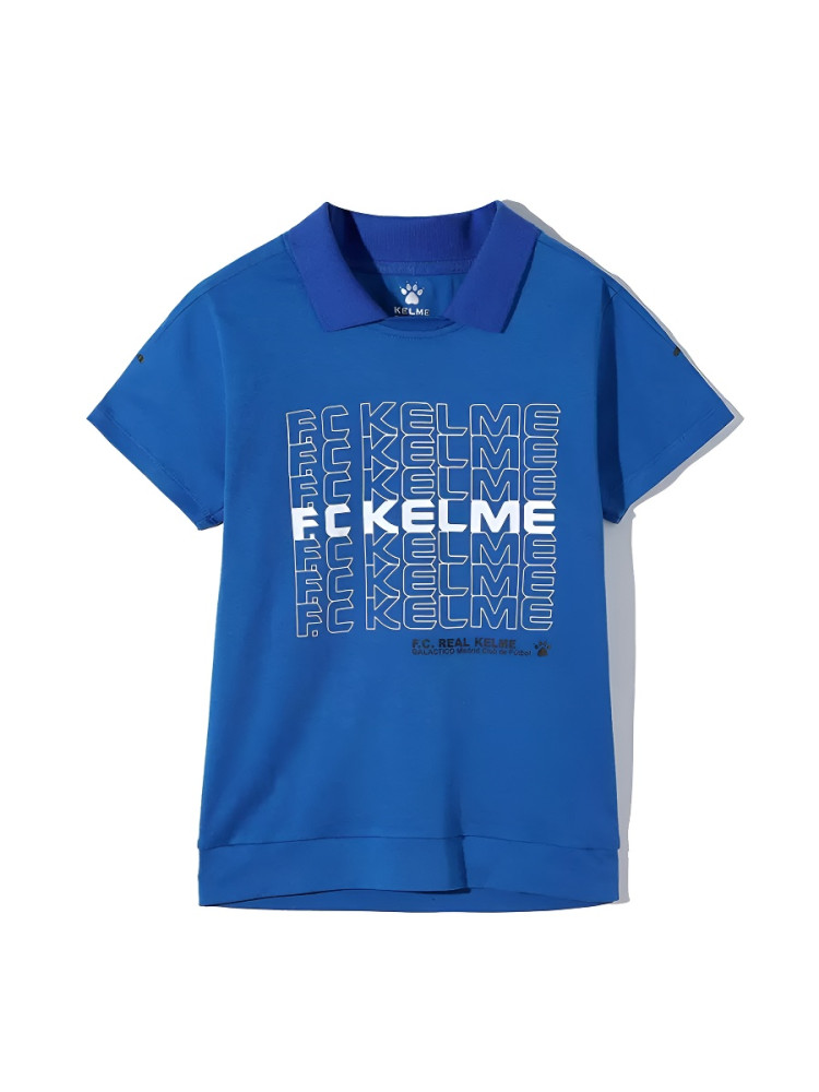 Детская футболка-поло KELME Boys Short Sleeve T-Shirt Blue