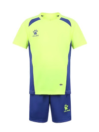 Детская футбольная форма KELME Short Sleeve Football Kid Set (Light Green/Blue)