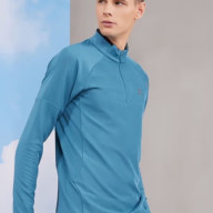 Олимпийка KELME Half Open Long Sleeve T-Shirt Light Blue - Олимпийка KELME Half Open Long Sleeve T-Shirt Light Blue