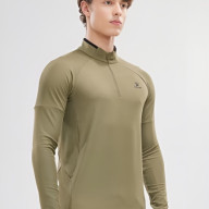 Олимпийка KELME Half Open Long Sleeve T-Shirt Khaki - Олимпийка KELME Half Open Long Sleeve T-Shirt Khaki