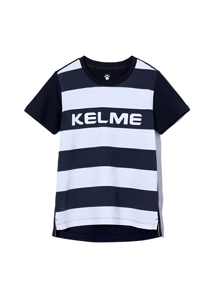 Детская футболка KELME Boys Short Sleeve T-Shirt (Dark Blue/White)