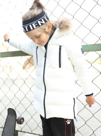Детский пуховик KELME Boy's Mid-Length Down Jacket White