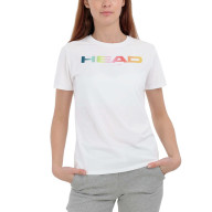 Футболка женская HEAD Rainbow T-Shirt W 814445-WH-S, р.S, полиэстер, хлопок, эластан, белый - Футболка женская HEAD Rainbow T-Shirt W 814445-WH-S, р.S, полиэстер, хлопок, эластан, белый