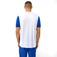 Футболка мужская HEAD Club 25 Tech T-Shirt M 811725-ROWH-S, р.S, полиэстер, бело-синий - Футболка мужская HEAD Club 25 Tech T-Shirt M 811725-ROWH-S, р.S, полиэстер, бело-синий