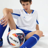 Детская футбольная форма KELME Short-Sleeved Football Suit (White/Blue) - Детская футбольная форма KELME Short-Sleeved Football Suit (White/Blue)
