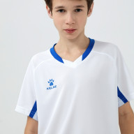 Детская футбольная форма KELME Short-Sleeved Football Suit (White/Blue) - Детская футбольная форма KELME Short-Sleeved Football Suit (White/Blue)