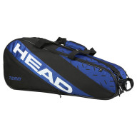 Сумка-чехол HEAD Team Racquet Bag M, 262324-BLBK, с карманом, для 6 тен.ракеток, черно-синий - Сумка-чехол HEAD Team Racquet Bag M, 262324-BLBK, с карманом, для 6 тен.ракеток, черно-синий