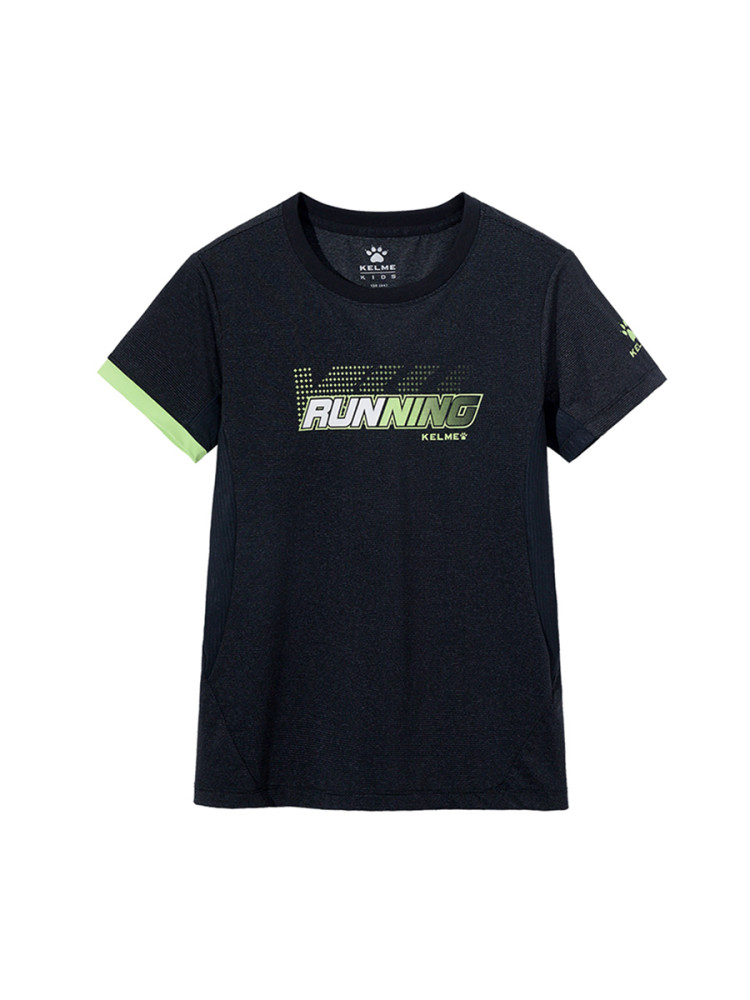 Детская футболка KELME Running Short Sleeve T-Shirt Kid Black