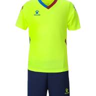 Детская футбольная форма KELME Short-Sleeved Football Suit (Neon/Dark Blue) - Детская футбольная форма KELME Short-Sleeved Football Suit (Neon/Dark Blue)