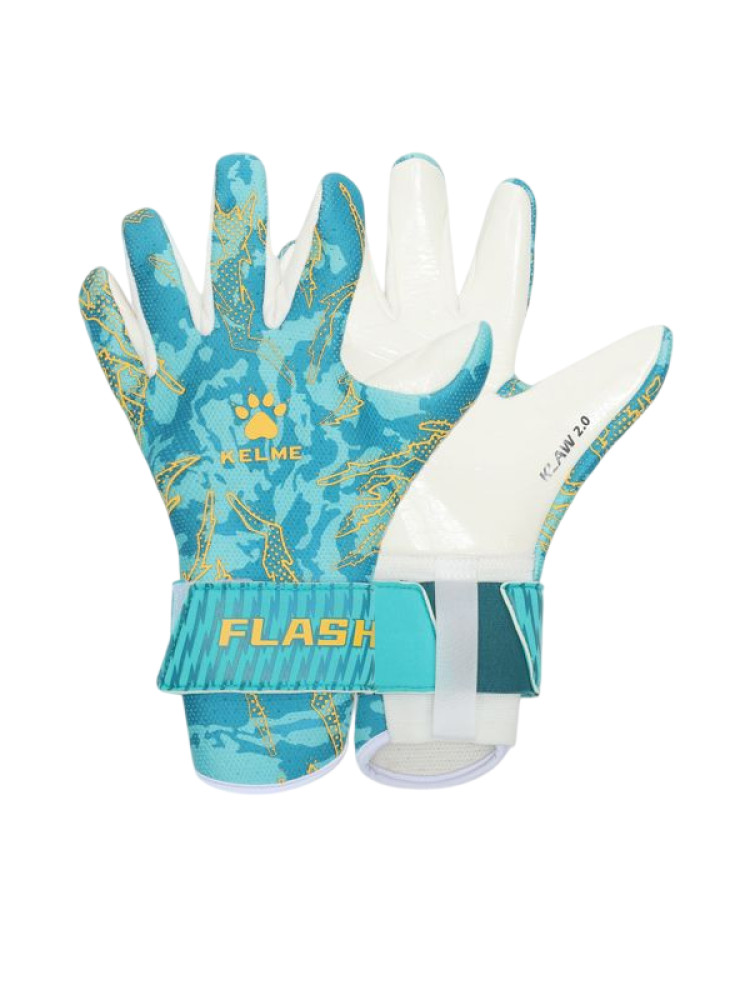 Вратарские перчатки KELME Match-level Goalkeeper Gloves (Teal/Yellow)