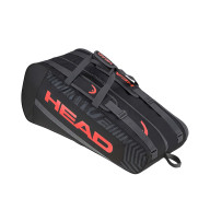 Сумка-чехол HEAD Base Racquet Bag M, 261313-BKOR, с карманом, для 6 тен.ракеток, черно-оранжевый - Сумка-чехол HEAD Base Racquet Bag M, 261313-BKOR, с карманом, для 6 тен.ракеток, черно-оранжевый