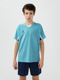Детская футбольная форма KELME Short-Sleeved Football Suit (Light Blue/Dark Blue)
