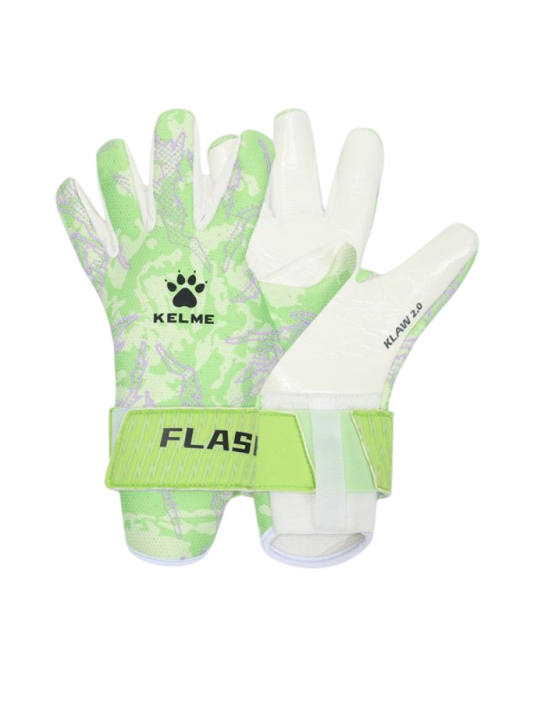 Вратарские перчатки KELME Match-level Goalkeeper Gloves (Light Green/White)