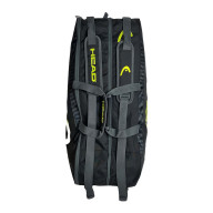 Сумка-чехол HEAD Base Racquet Bag M, 261413-BKNY, с карманом, на 6 тен.ракеток, черно-салатовый - Сумка-чехол HEAD Base Racquet Bag M, 261413-BKNY, с карманом, на 6 тен.ракеток, черно-салатовый