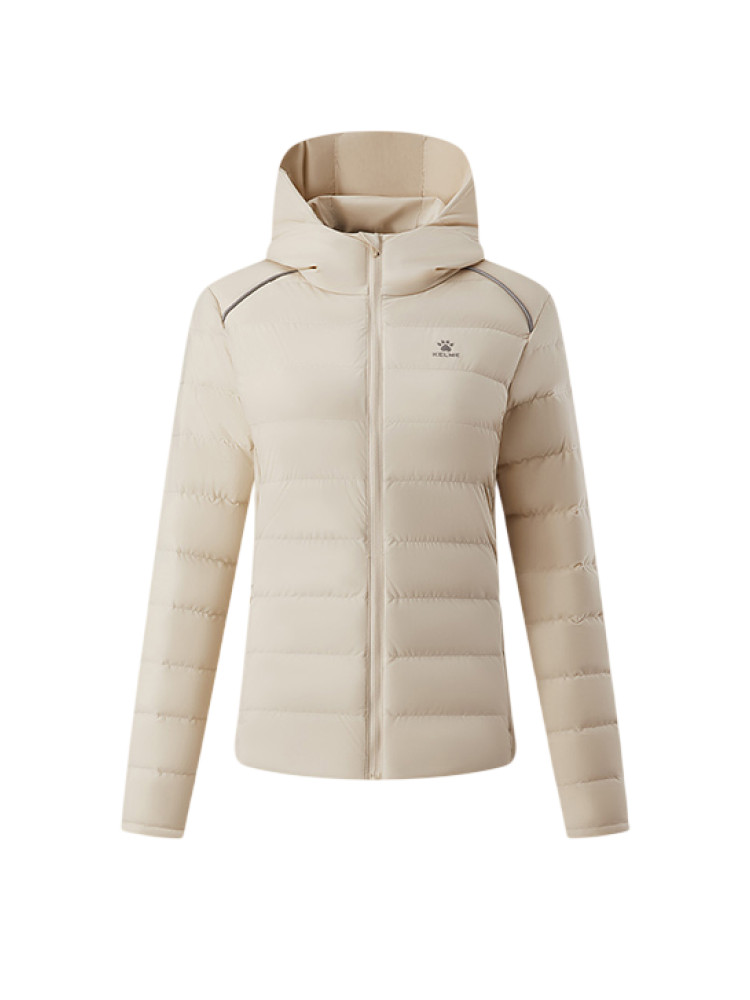 Пуховик KELME Lightweight Hooded Down Jacket Beige