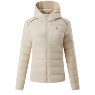 Пуховик KELME Lightweight Hooded Down Jacket Beige - Пуховик KELME Lightweight Hooded Down Jacket Beige