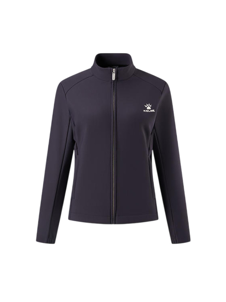 Олимпийка KELME Stand-up Collar Fleece-lined Knit Cardigan Dark Blue