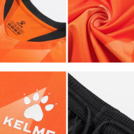 Детская футбольная форма KELME Short-Sleeved Football Suit (Orange/Black) - Детская футбольная форма KELME Short-Sleeved Football Suit (Orange/Black)