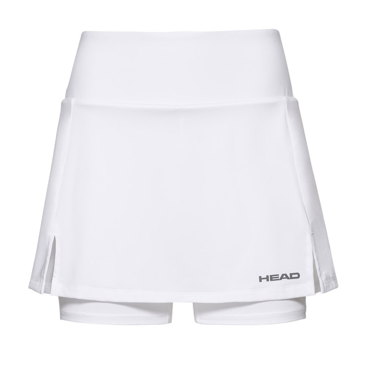 Юбка-шорты тренир. жен. HEAD Club Basic Skort Long W 814539-WH-S,р.S,92%полиэстер,8% эластан,белый