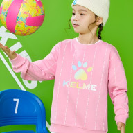 Детский свитшот KELME Round Neck Sweater Pink - Детский свитшот KELME Round Neck Sweater Pink