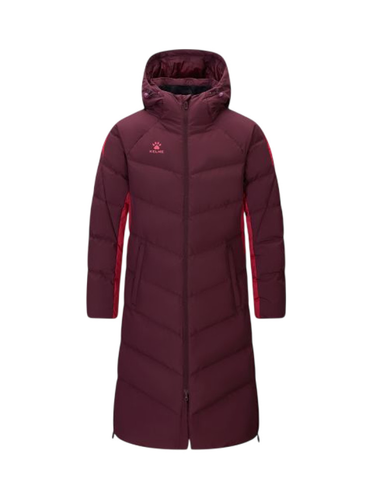 Пуховик KELME Long Down Jacket Burgundy