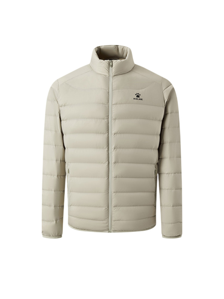 Пуховик KELME Lightweight Stand-up Collar Down Jacket Beige
