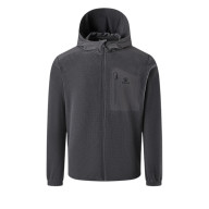 Демисезонная куртка KELME Hooded Fleece-lined Knit Cardigan Dark Grey - Демисезонная куртка KELME Hooded Fleece-lined Knit Cardigan Dark Grey