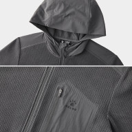 Демисезонная куртка KELME Hooded Fleece-lined Knit Cardigan Dark Grey - Демисезонная куртка KELME Hooded Fleece-lined Knit Cardigan Dark Grey