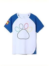 Детская футболка KELME Boys Short Sleeve T-Shirt (White/Blue)