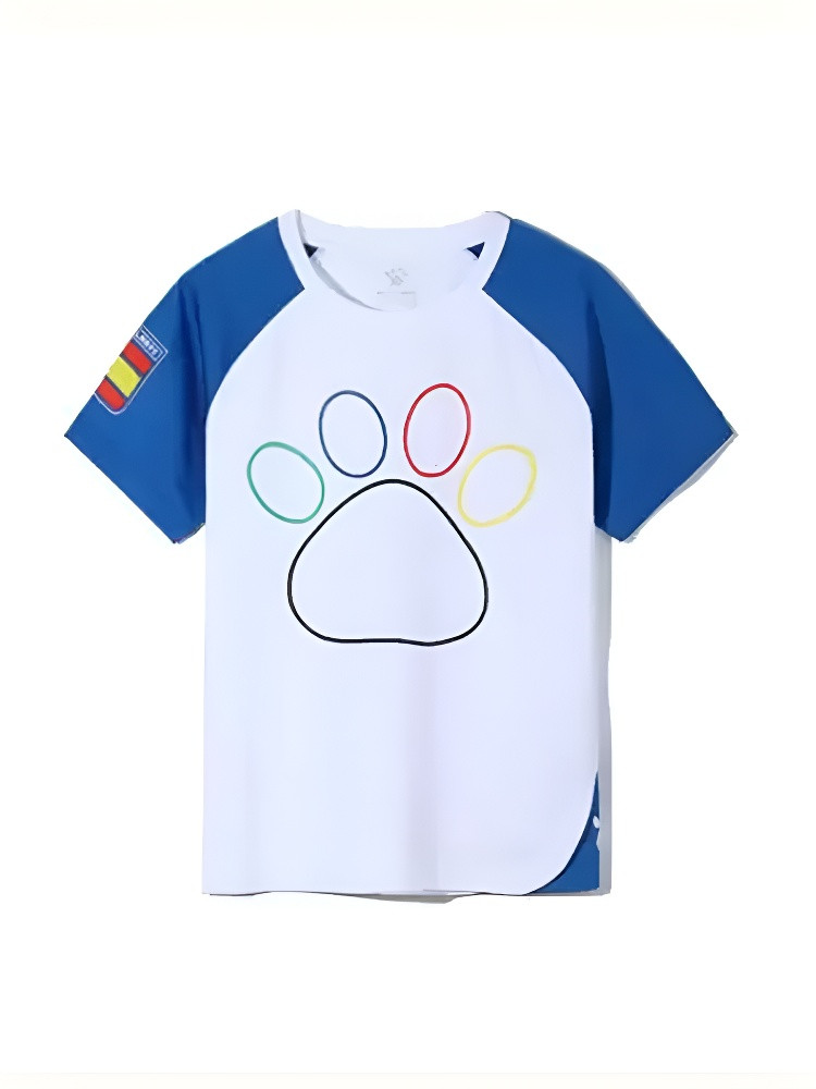 Детская футболка KELME Boys Short Sleeve T-Shirt (White/Blue)