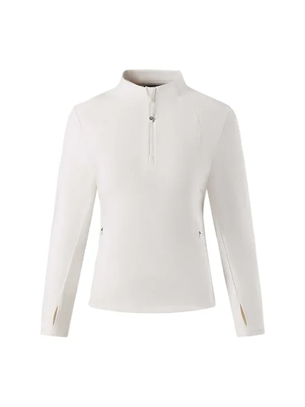 Женский лонгслив KELME Half-Open Long-sleeved T-Shirt White