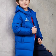 Детский пуховик KELME Children's Long Down Jacket Blue - Детский пуховик KELME Children's Long Down Jacket Blue