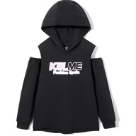 Детское худи KELME Girl's Hooded Sweatshirt Black - Детское худи KELME Girl's Hooded Sweatshirt Black