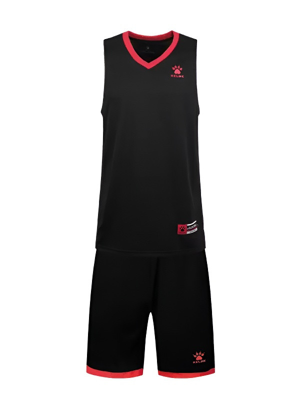 Детская баскетбольная форма KELME Basket Set (Black/Red)