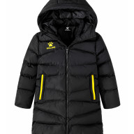 Детский пуховик KELME Children's Long Jacket (Black/Yellow) - Детский пуховик KELME Children's Long Jacket (Black/Yellow)