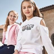 Детское худи KELME Girl's Hooded Sweatshirt White - Детское худи KELME Girl's Hooded Sweatshirt White