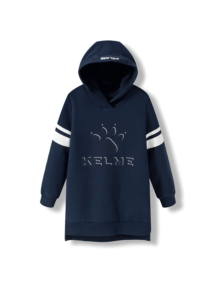 Детское худи KELME Girl's Mid-Length Sweater Dark Blue