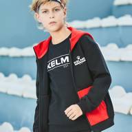 Детская толстовка KELME Boys Cardigan Sweater Black - Детская толстовка KELME Boys Cardigan Sweater Black