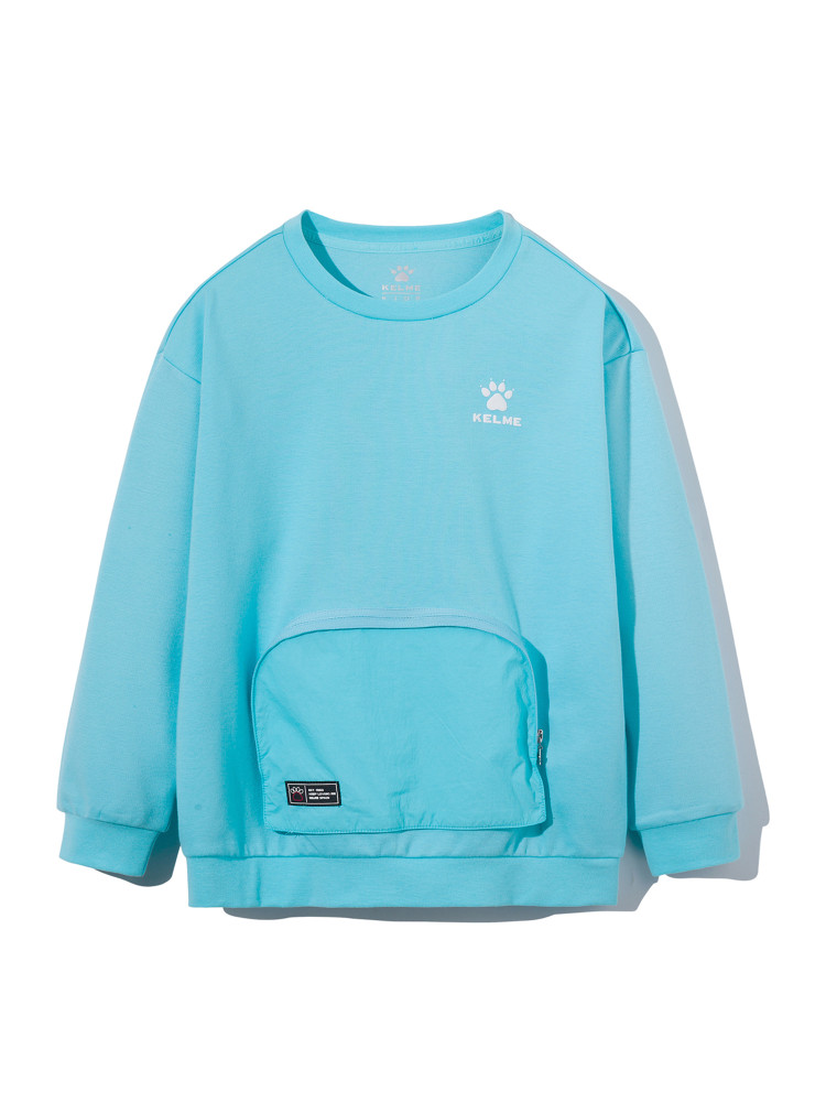 Детский свитшот KELME Round Neck Sweater Light Blue