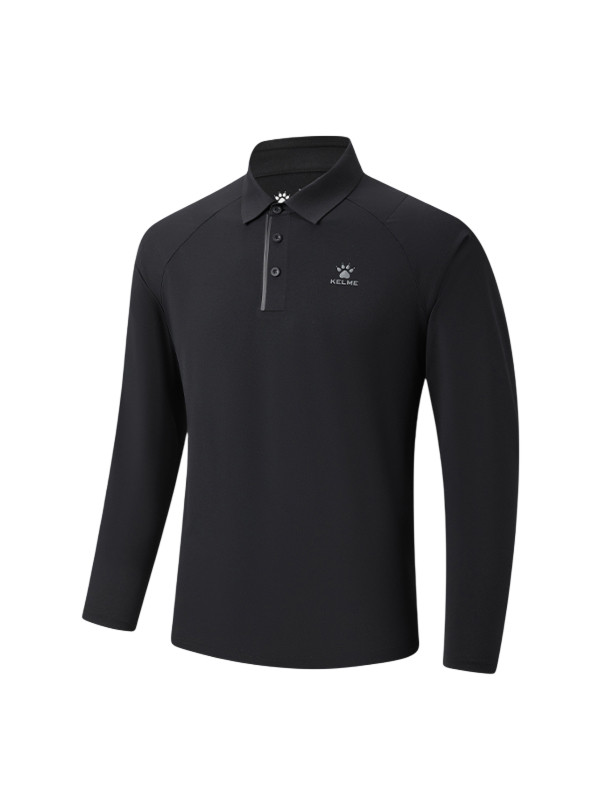 Лонгслив KELME Long-sleeved Polo Black