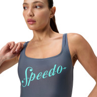 Купальник SPEEDO Logo Square Back Swimsuit, 8-00521216038, р.30 (рос.42), cеро-бирюзовый - Купальник SPEEDO Logo Square Back Swimsuit, 8-00521216038, р.30 (рос.42), cеро-бирюзовый