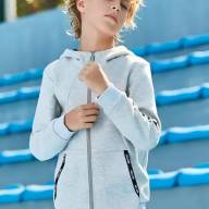 Детская толстовка KELME Boys Cardigan Sweater Grey - Детская толстовка KELME Boys Cardigan Sweater Grey