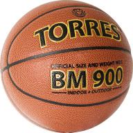 Мяч баск. TORRES BM900, B32035, р.5, ПУ-композит, нейлон корд, бутил. камера, коричневый - Мяч баск. TORRES BM900, B32035, р.5, ПУ-композит, нейлон корд, бутил. камера, коричневый