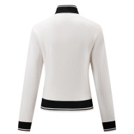 Толстовка KELME Stand-Up Collar Knit Cardigan (White/Black) - Толстовка KELME Stand-Up Collar Knit Cardigan (White/Black)