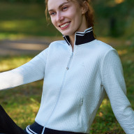 Толстовка KELME Stand-Up Collar Knit Cardigan (White/Black) - Толстовка KELME Stand-Up Collar Knit Cardigan (White/Black)